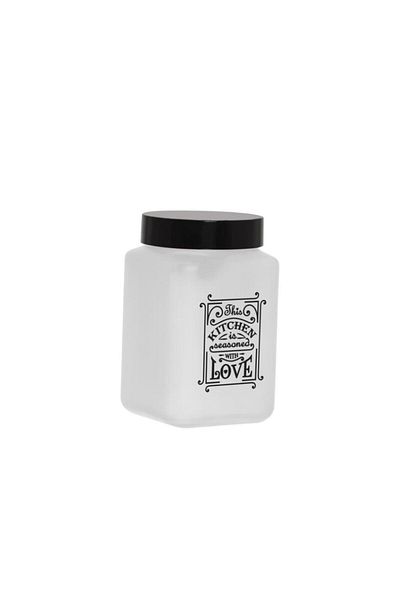 Herevin 1.5 Lt Matte White Square Jar
