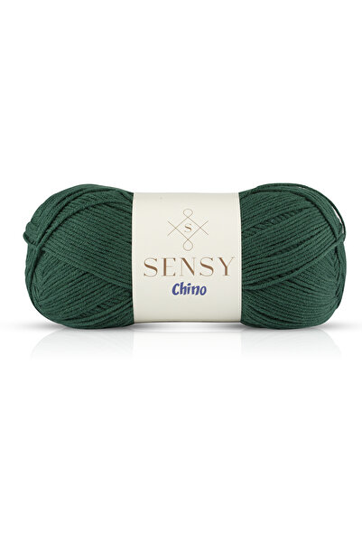 SENSY Chino Hand Knitting Yarn Amigurumi Yarn Sweater Blouse Cardigan Vest Yarn Tunic Yarn Forest Green 100 Gr - 330 M