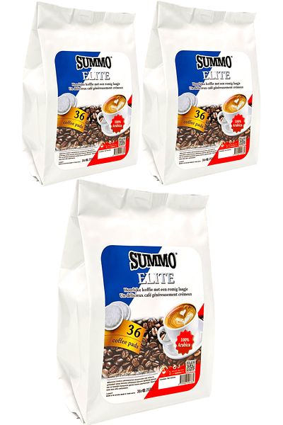 SUMMO Senseo Pod Elite Pod Brown 108 Pieces (3x36 Pod)