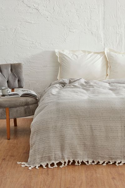 Karaca Home Levi Light Gray Double Pike