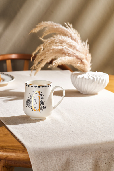 Emsan Artisan G Letter New Bone Mug 220 ml
