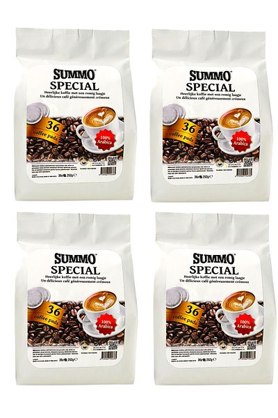 SUMMO Senseo Pod Special Pod Brown 144 Pieces (4X36 Pod)