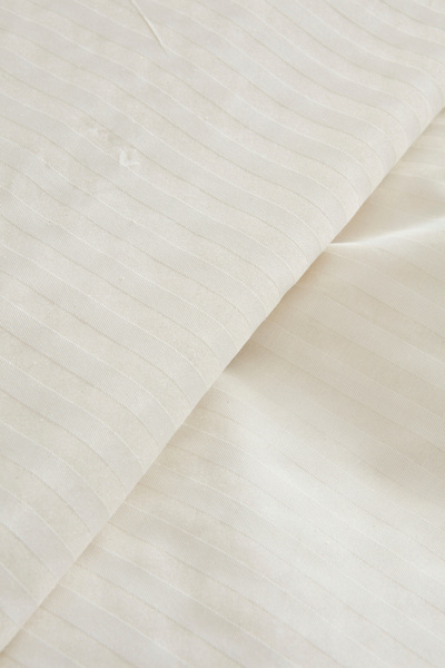 Karaca Home Josef Ecru Striped Satin Single Duvet Cover Set