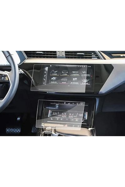 ael-tech Audi E Tron Navigation and Interior Central Control compatible Nano Screen Protector Set of 2 2019 2023