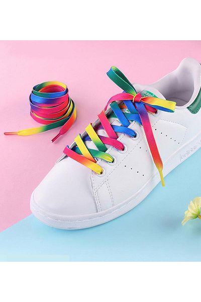 AiryFooT Rainbow Colored Sports Shoelaces, Sports, Converse Shoelaces 120 cm