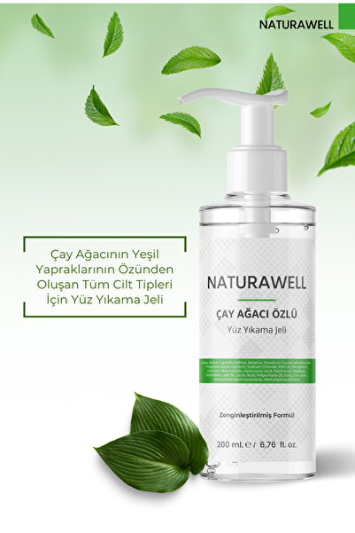 Naturawell Çay Ağacı Özlü Yüz Temizleme Jeli 200ml