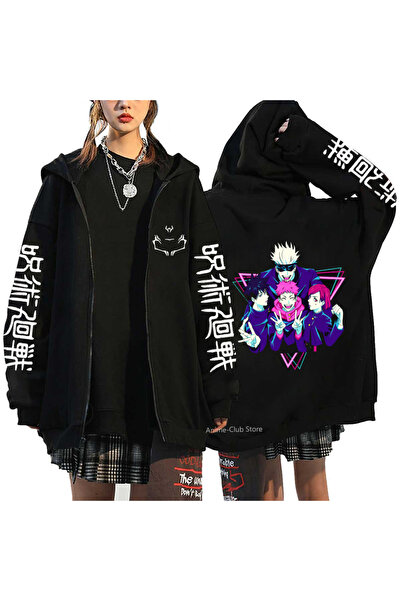 GALASHOP Unisex Jujutsu Kaisen Sweatshirts Gojo Satoru Zip up hoodie Mod87