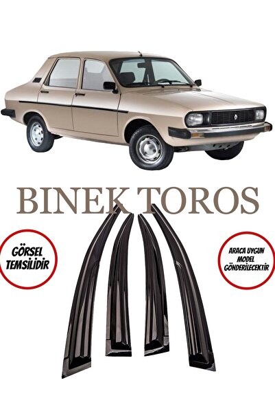 BALP Renault 12 Toros Binek Cam Rüzgarlığı 4lü Parlak Siyah