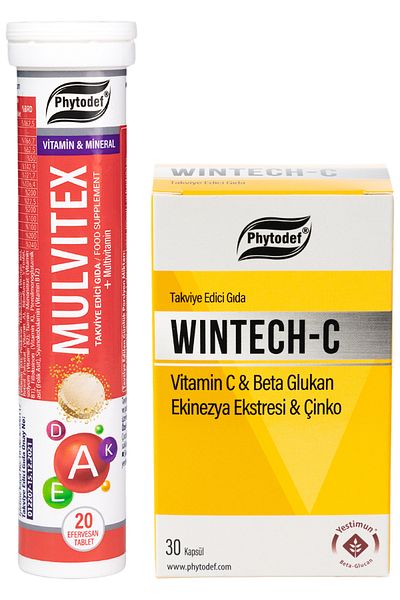 Phytodef MulvitexMultivitaminEffervescentTablet- 20 PiecesWintechCBetaGlucan 30 Capsules