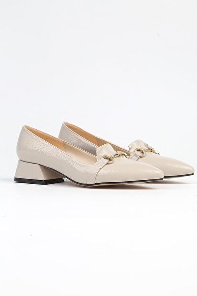 Pierre Cardin ® | PC-52567 - 3478 Bej Kırışık - Kadın Topuklu Ayakkabı