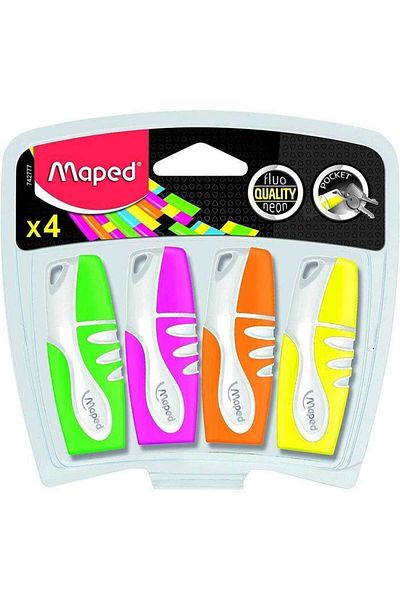 Maped Highlighter Set Neon Colors 4 Pieces N742777
