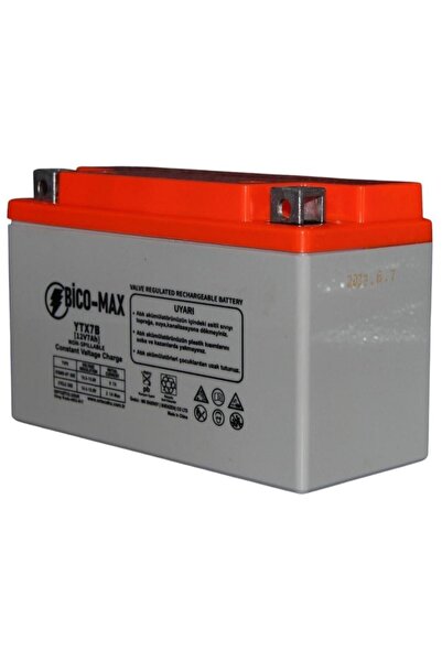 ORTEC 12V 7AH YTX BENZİNLİ MOTOSİKLET AKÜSÜ