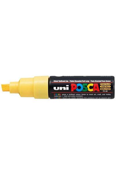 Uni Posca Water Based Poster Marker 8.0 Mm Pc-8k Straw Yellow