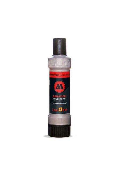 Molotow 862Ds Dripstick - Permanent Paint Rollerball, 3 mm Tip, 30 ml Chrome