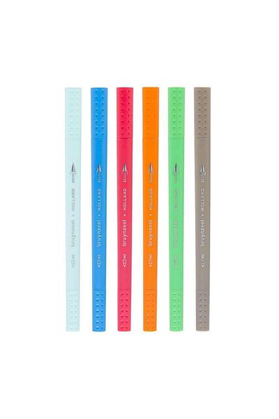 Bruynzeel Rio De Janeiro Edition Fineliner Double Sided Brushpen 6 Colors