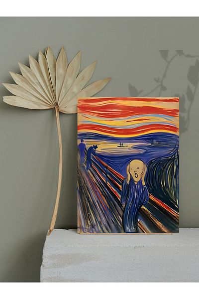 Cemira Επιτοίχια ζωγραφική σε ξύλινο πάνελ Edvard Munch Scream (185 x 270 mm)
