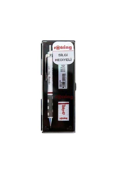 Rotring Tikky 0,7 Mm Tip White Color with Pencil Eraser Gift