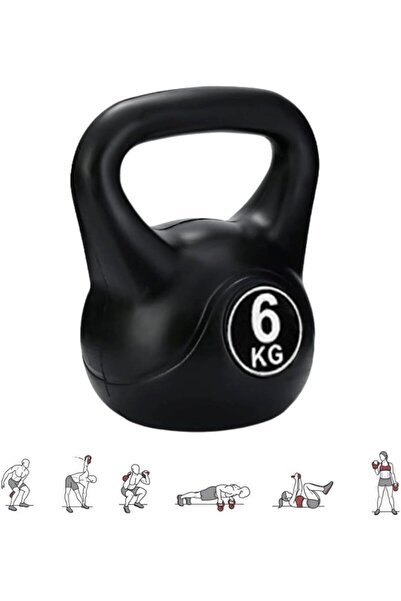 Genel Markalar 6 Kg CKSpor 6 Kg Kettlebell Çaydanlık Tipi Dambıl Ağırlık CKS202 Siyah Dambıl Seti