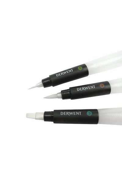 Derwent Σετ βούρτσας με δοχείο νερού 3 τεμαχίων