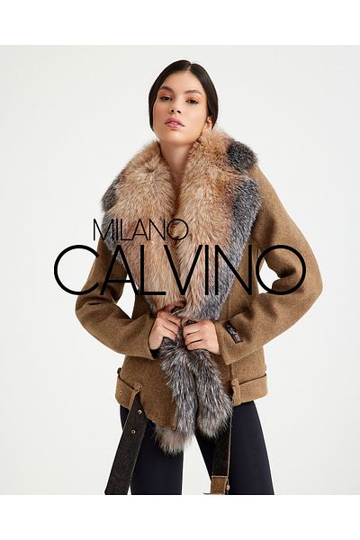 Milano Calvino Furry Wool Fabric Short Coat