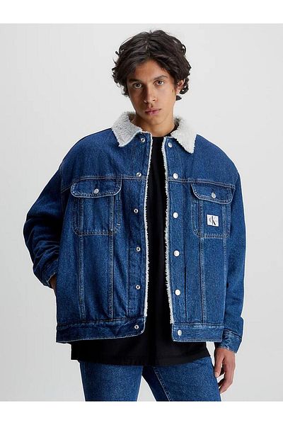Blue calvin klein men's jacket clearance
