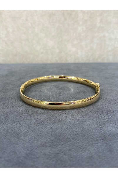 ARSLANTAŞ 1989 14 Ayar Altın Ray Model Kelepçe Bilezik 6mm