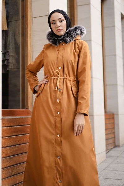 InStyle Furry Inside Fleece Long Coat 2002 - Mustard