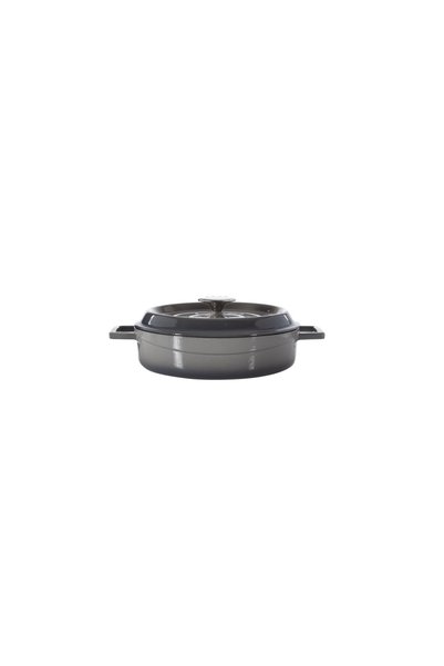 Lava Cast Iron Multi-Purpose Yayvan Short Pot Trendy Series 24 cm Gray