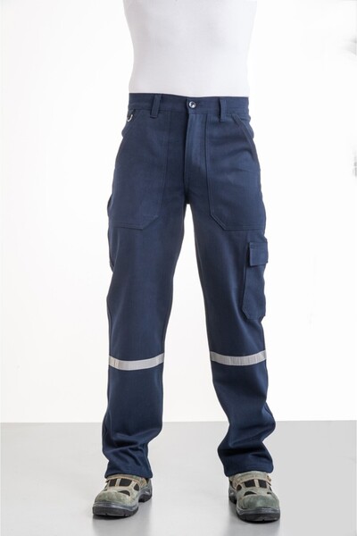 KANCA SAFETY بنطلون عمل شتوي سميك جبردين بجيوب كحلي