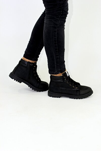 DÜNYA MAĞAZA Extreme Water Cold Proof Fur Inside Guaranteed Unisex Winter New Black Zipper Non-Slip Sole Boots
