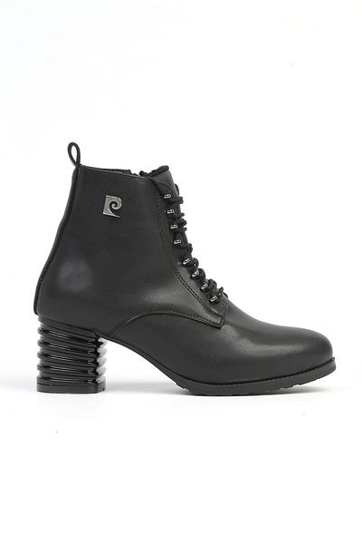 Pierre Cardin ® |   PC-52519 - 3592 Μαύρο δέρμα - Γυναικείες Μπότες
