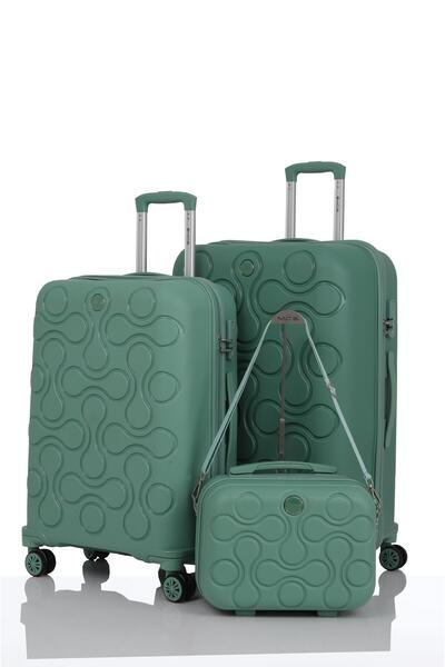 MÇS Mçs Polipropilen 3'lü Valiz Seti Büyük & Orta & Makyaj V376