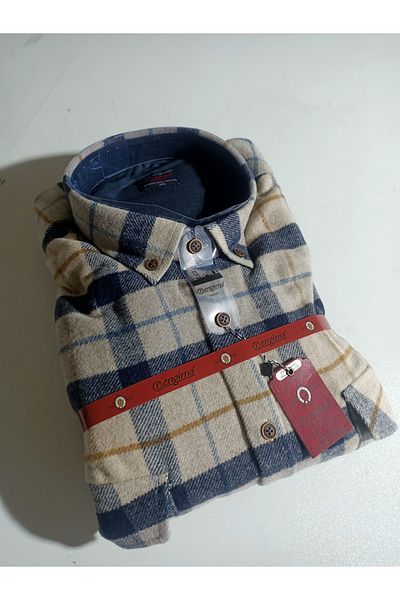 Rengima double pocket thick 100% cotton lumberjack shirt