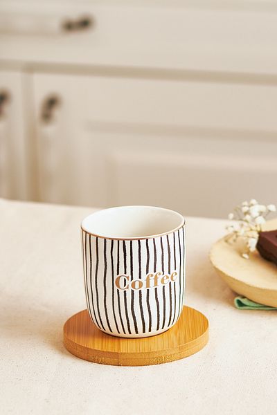 Emsan Tinycoffe 2 Piece New Bone Mug Set 200 ml Black