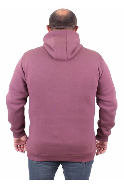 MocGrande Μεγάλο μέγεθος Unisex Hooded 3ip Sweat 11701 Μωβ