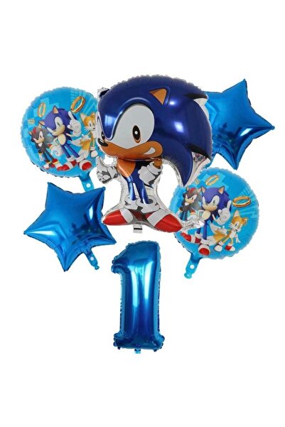 MFM مجموعة بالونات فويل سونيك عمرها سنة واحدة 100 سم