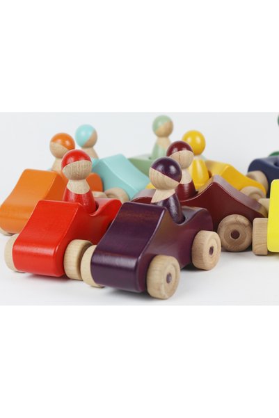 aliwooden Waldorf Car Set