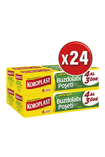 Buzdolabı Poşeti 4al3öde Orta Boy 24x38 cm 20li x 24 paket (1 koli)