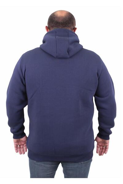 MocGrande Чоловічий великий розмір худі з капюшоном Paris 23209 INDIGO