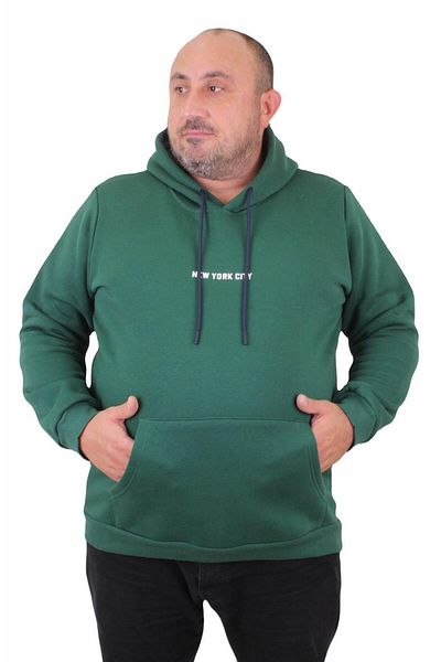 MocGrande Sweat cu glugă de mărime mare pentru bărbați Danger 23212 NEFTI