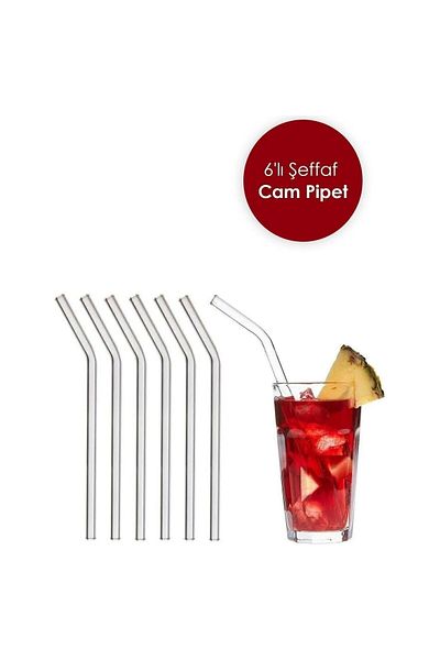 hediyeofisi Set of 6 9mm 20cm Long Glass Pipettes and 1 Pipette Cleaning Brush