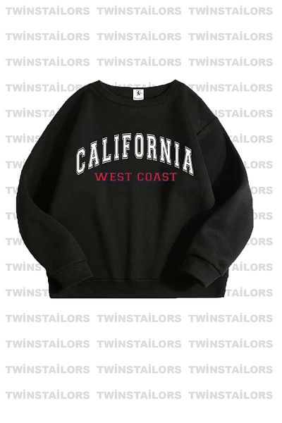 twins tailors Hanorac pentru copii, unisex, cu imprimeu din fleece, negru-albastru-marin-roșu, cu triplu gât pentru copii