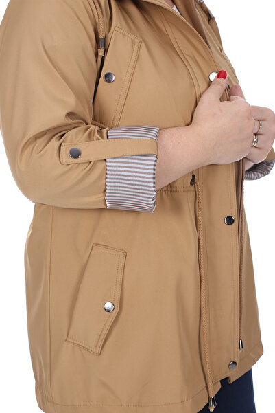 Brendon Women's Large Size Seasonal Trench Coat 595
