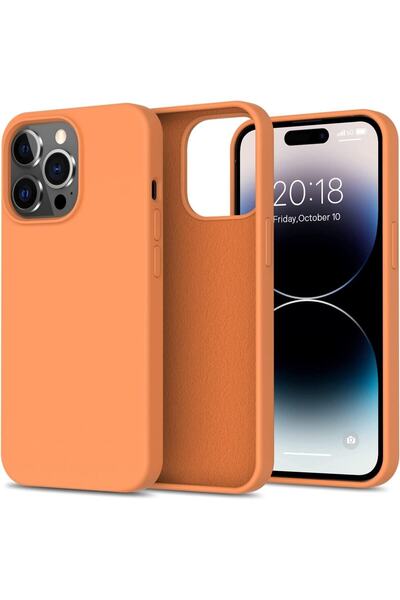 EDELFU حافظة آيفون 14 برو ماكس مخملية داخلية قابلة للمسح بدون شعار، غطاء مقاو...