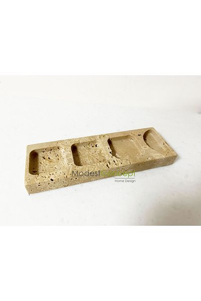 Modestmar Natural Travertine Marble Jewelry Organizer, Jewelry Box, Organizer