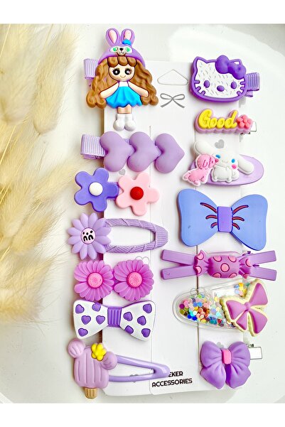 SHEKER HOME 14-dijelni set kopči za devojčice i bebe Hello Kitty - novi model