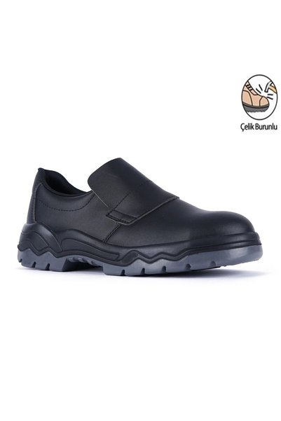 ENESERYILMAZ Mekap Medley 060 S2 Siyah Microfiber Deri Unisex Kışlık Kaymaz Taban Çelik Burunlu İş Ayakkabısı