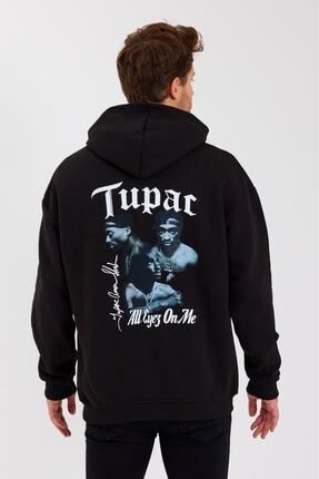 Evomind Oversize Tupac 2pac All Eyez On Me Bask l Hood e Sweatsh rt Fiyat Yorumlar Trendyol