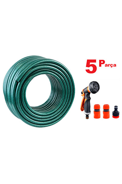Kafenn Garden Ns10 Örgülü Bahçe Su Hortumu 10 Mt 5 Parça Set