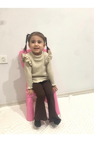 ARYA BABY طقم علوي من قماش بروتيل ناعم ذو ملمس ناعم وياقة مدورة مكشكشة وبنطلو...